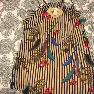 Ruffle T-back chiffon tank